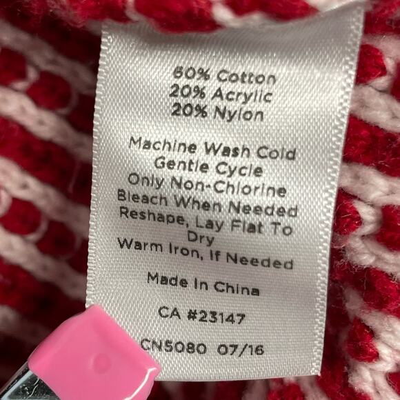 Talbots Factory Red Heavy Cable Knit Sweater Size L - Picture 8 of 9